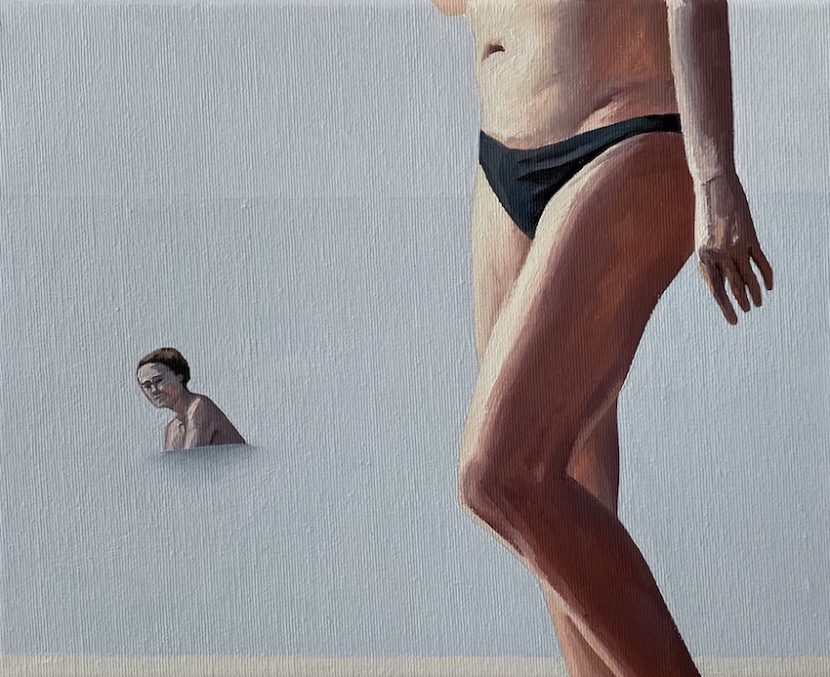Escaping from the painting V, 2020, oil on canvas, 24 x 30 cm