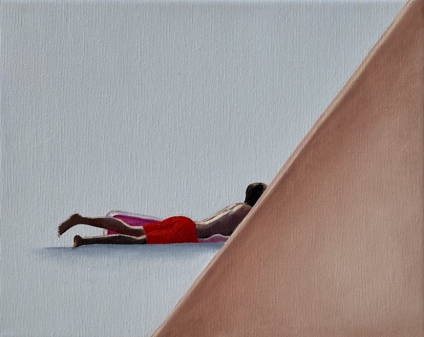 Escaping from the painting VIII, 2020, oil on canvas, 24 x 30 cm