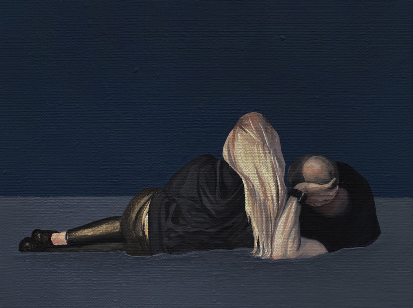 Non omnis moriar, 2021, oil on canvas, 18x24 cm