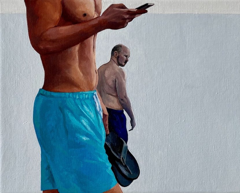 Escaping from the painting II, 2020, oil on canvas, 24 x 30 cm