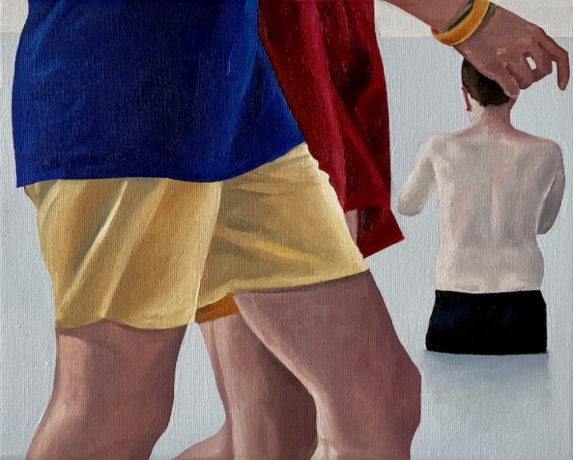 Escaping from the painting IV, 2020, oil on canvas, 24 x 30 cm