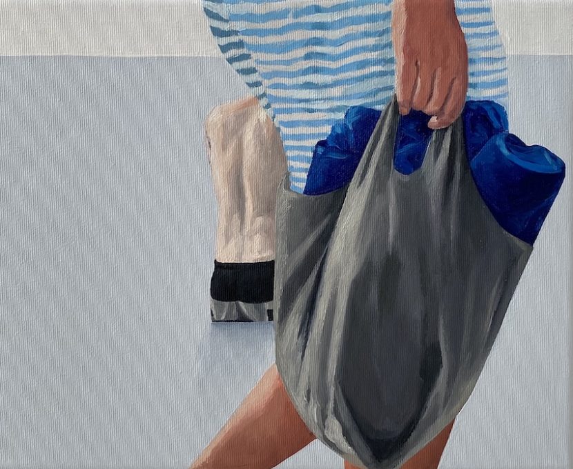 Escaping from the painting IX, 2020, oil on canvas, 24 x 30 cm