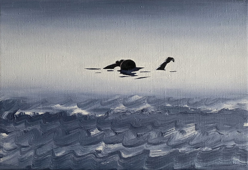 Glare VII, 2021, oil on canvas, 20x30 cm