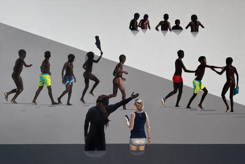 Dialogue VIII, 2022, oil on canvas, 100x150 cm