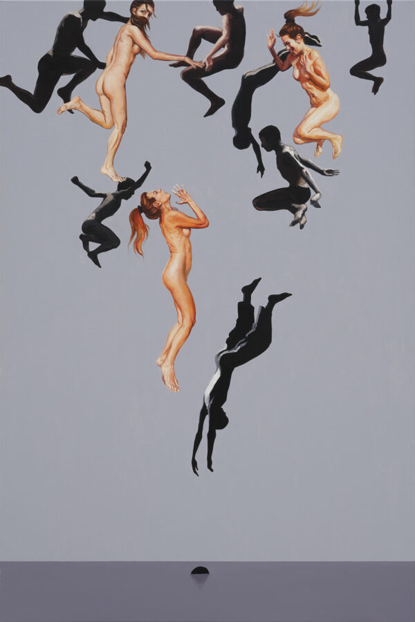 Strącenie V, 2025, oil on canvas, 150x100 cm