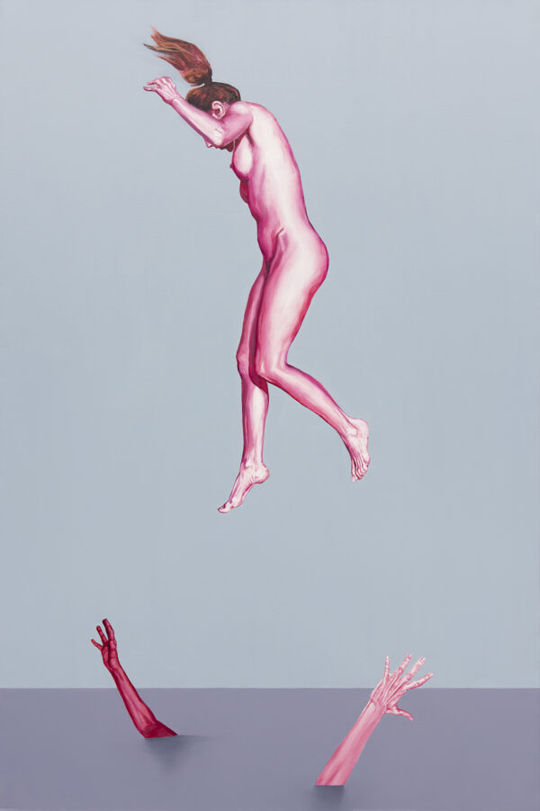 Strącenie XXI, 2026, oil on canvas, 150x100 cm